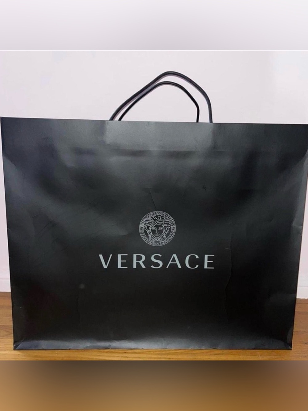 Versace Shopper Tote with Rubber Tube Handles HUGE!!